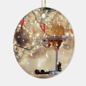 CHAMPAGNE CHRISTMAS CERAMIC ORNAMENT (Links)