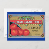 Champagne Cider Apple Crate Briefkaart (Voorkant / Achterkant)