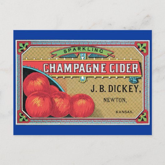 Champagne Cider Apple Crate Briefkaart (Voorkant)
