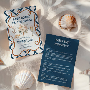 Champagne Coast Nautisch Roos Bachelorette Kaart