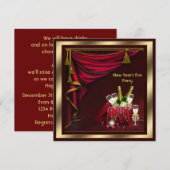 Champagne Confetti Nieuwjaarsfeest Kaart (Voorkant / Achterkant)