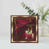 Champagne Confetti Nieuwjaarsfeest Kaart (Staand voorkant)