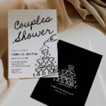 Champagne Couples Douche Invitation<br><div class="desc">Faites de votre fête un événement unique grâce à son design dessiné à la main. Vous avez la possibilité de changer les couleurs de la police et de l'arrière - plan pour correspondre au thème de votre événement ou vos préférences personnelles. Correspondance d'éléments dans la conception de la fête Cava....</div>