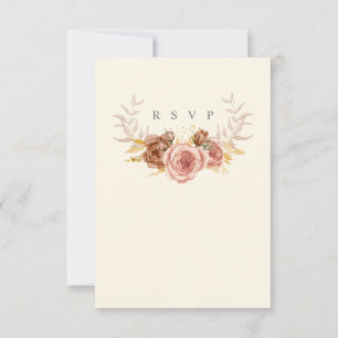 champagne d'aquarelle roses RSVP avec choix de rep