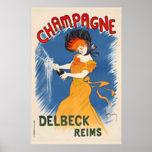 Champagne Delbeck Reims Leonetto Cappiello Eten Poster
