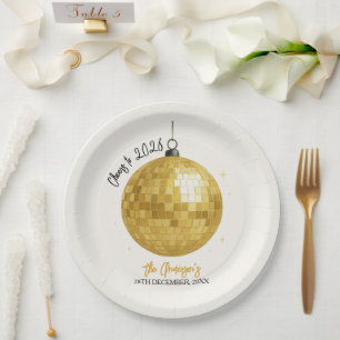 Champagne Disco Bal 2026 Oudejaarsavond Papieren Bordje