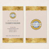 Champagne d'or Ajouter votre logo Cartes de visite (Devant & derrière)