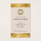 Champagne d'or Ajouter votre logo Cartes de visite (Devant)
