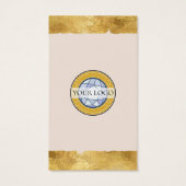 Champagne d'or Ajouter votre logo Cartes de visite (Dos)