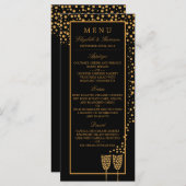 Champagne d'or Bubbles - Menu de la partie d'engag (Devant / Derrière)