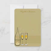 Champagne d'or Bubbly Chic Mariage Carte de remerc (Devant)