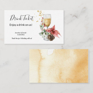 Champagne Drink Ticket Enclosure Card Informatiekaartje