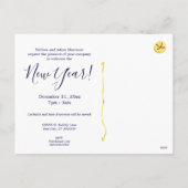 Champagne Druiven NYE Uitnodiging Postkaart (Achterkant)