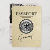Champagne Duitsland Paspoort Bewaar de datum Save The Date (Voorkant / Achterkant)
