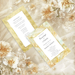 Champagne éclate Crystal Wedding Programmes