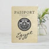 Champagne Egypt Passport Wedding Save the Date (Debout devant)