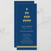 Champagne empilée Invitation d'entreprise/de group (Devant / Derrière)