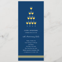 Champagne empilée Invitation d'entreprise/de group