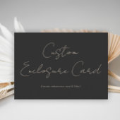 Champagne en Black Wedding Informatiekaartje