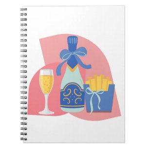 Champagne en friet notitieboek