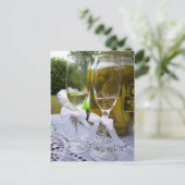 Champagne en Pickles Briefkaart (Staand voorkant)