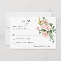 Champagne en roze Floral no Meal RSVP 2