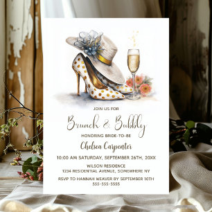 Champagne en Stippen Schoenen Brunch en Bruisend Kaart