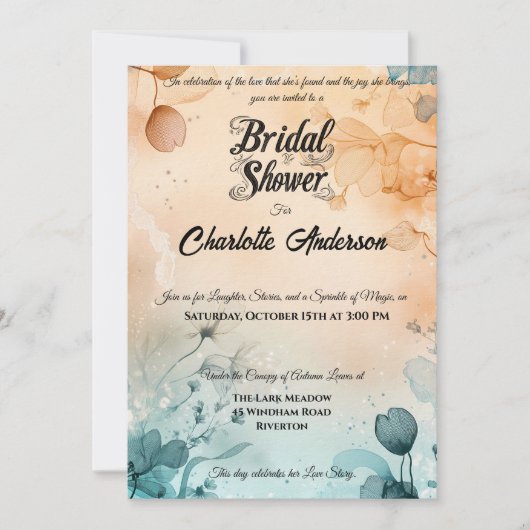 Champagne en stoffig blauw met kant Vrijgezellenfe Kaart (Voorkant)