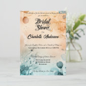 Champagne en stoffig blauw met kant Vrijgezellenfe Kaart (Staand voorkant)