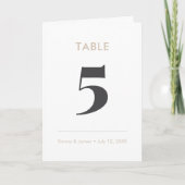 Champagne Esperluette | Numéro de Table (Plié) (Devant)