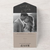 Champagne et Faire-part de mariage noire (Dehors)