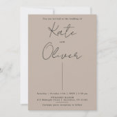 Champagne et Faire-part de mariage noire (Devant)