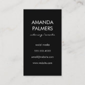 Champagne Event Planner/Glamor Gold Glitter Visitekaartje (Achterkant)