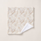 Champagne Feathers Delicate Tan Monogrammed (Gant de toilette)