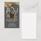 Champagne/feestbord/feestnummer/feestnummer Visitekaartje (Voorkant / Achterkant)