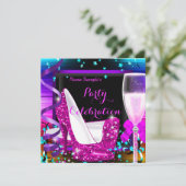 Champagne Feestelijke Gelegenheid Viering Kaart (Staand voorkant)