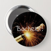 champagne fles bachelor ronde button 4,0 cm (Voorkant /achterkant)