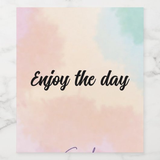 Champagne flesetiket Geniet van het daglabel Wijn Etiket (Enkel label)