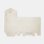 Champagne Fleur Damask Trouwgunst Geschenkdoos Bedankdoosjes (Uitgevouwen)