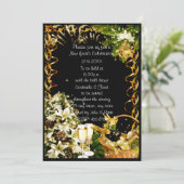 Champagne Floral blanc Invitation de la fête du No (Debout devant)