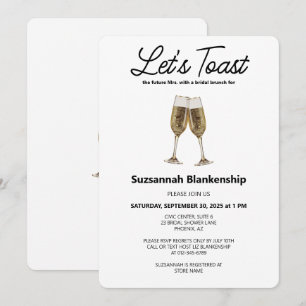 Champagne Fluit Toast Bruiloftsborrel Sjabloon Kaart