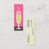 Champagne flute mini visitekaartje (Voorkant / Achterkant)