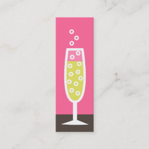 Champagne flute mini visitekaartje