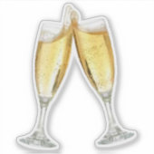 Champagne Flutes Sticker (Voorkant)