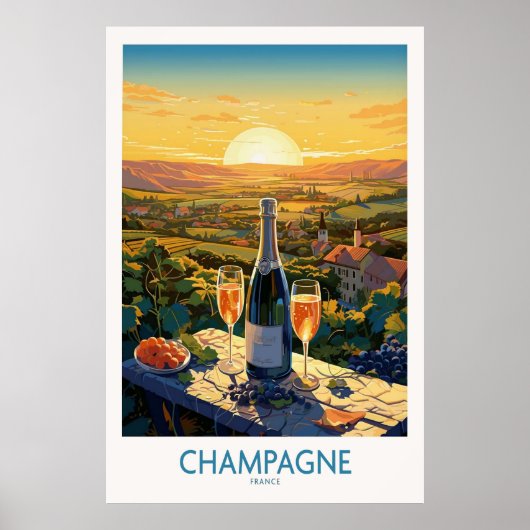 Champagne Frankrijk Poster (Voorkant)