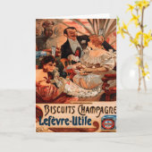 champagne Franse Vintage Kaart (Gele Bloem)