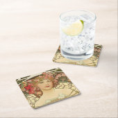 Champagne Girl Alphonse Mucha Onderzetters (Insitu)