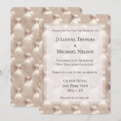 Champagne Glam Romantische bruiloft Kaart (Voorkant / Achterkant)