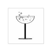 Champagne Glas Rubber Stempel (Afrduk)
