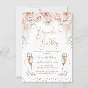 Champagne Glass Boho Brunch Vrijgezellenfeest Kaart